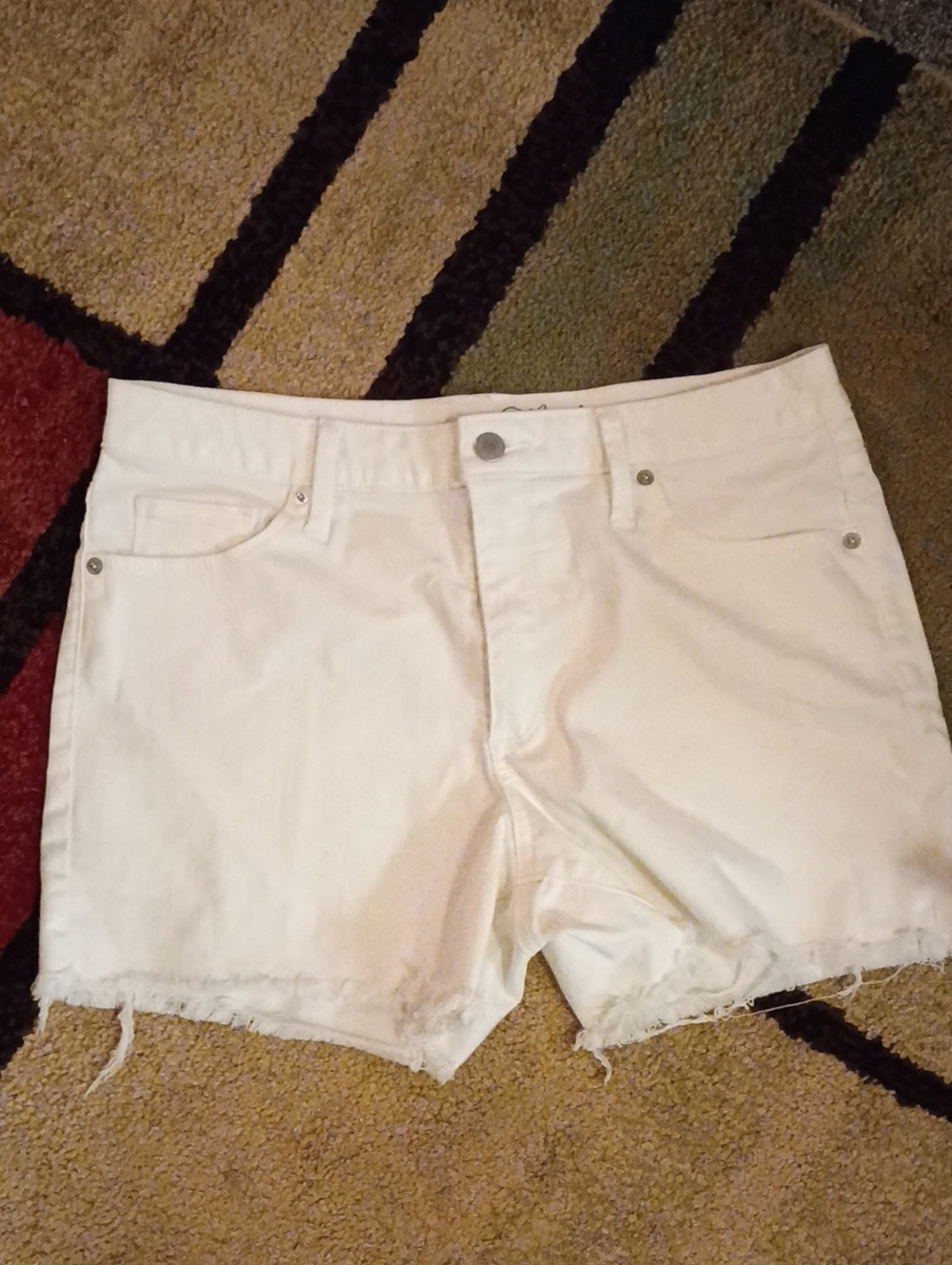 Universal Thread White Women's Denim Cutoff Shorts Size 10